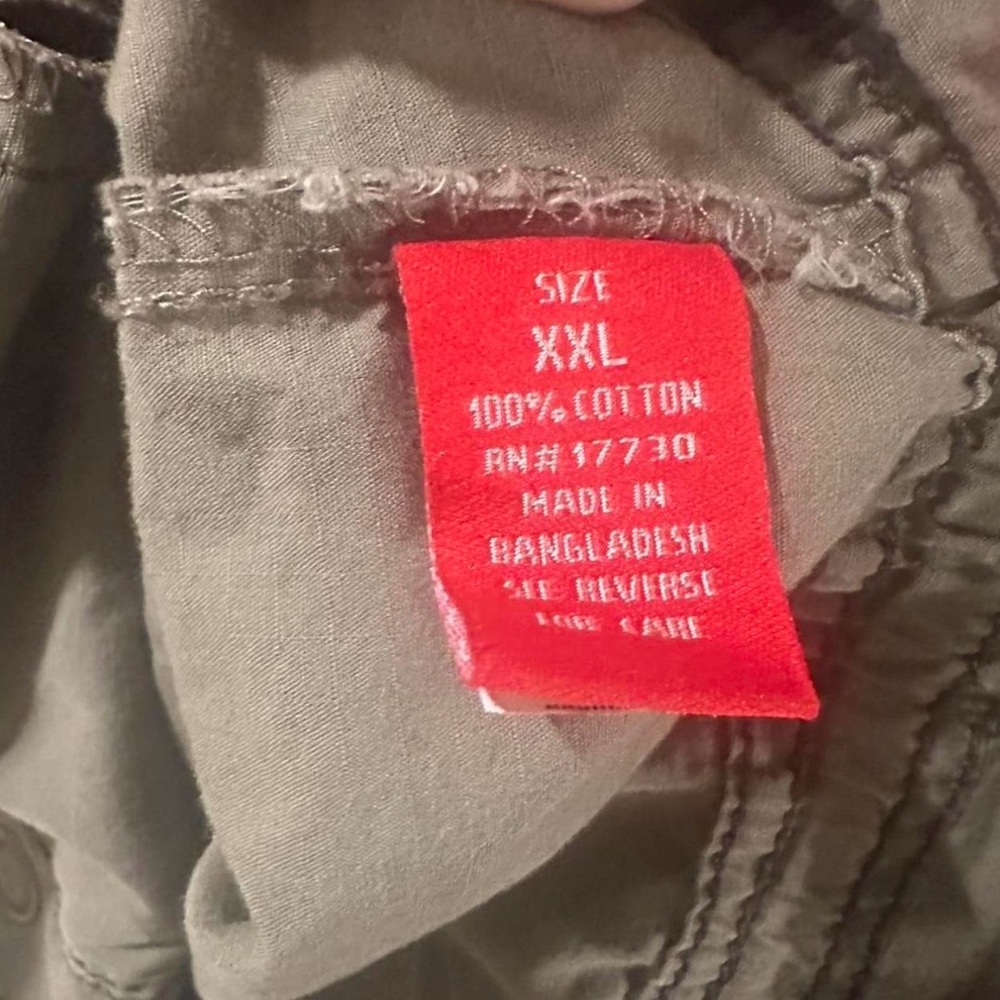 Vintage Y2K Army Green Military Cotton Shirt Jacket Size Women’s XXL - Picture 6 of 7
